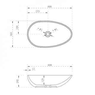 Раковина ABBER Kristall AT2811Amber 60м жёлтый
